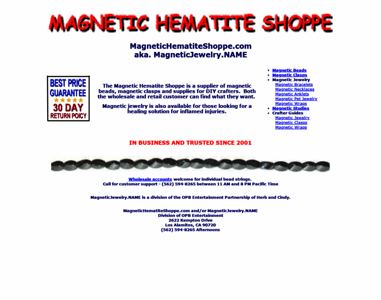 Magnetichematiteshoppe.com thumbnail