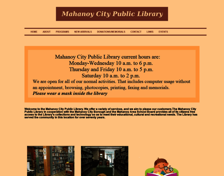 Mahanoylibrary.org thumbnail