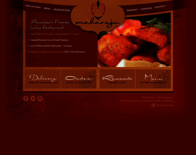 Maharajarestaurants.com thumbnail