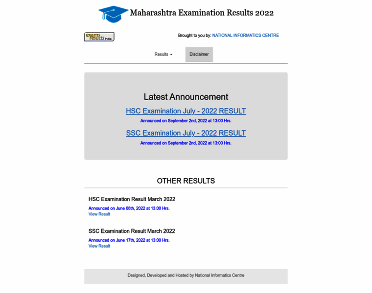 mahresult.nic.in at WI. Home::Maharashtra Examination Results 2024 ...