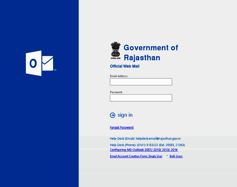 Mail.rajasthan.gov.in thumbnail