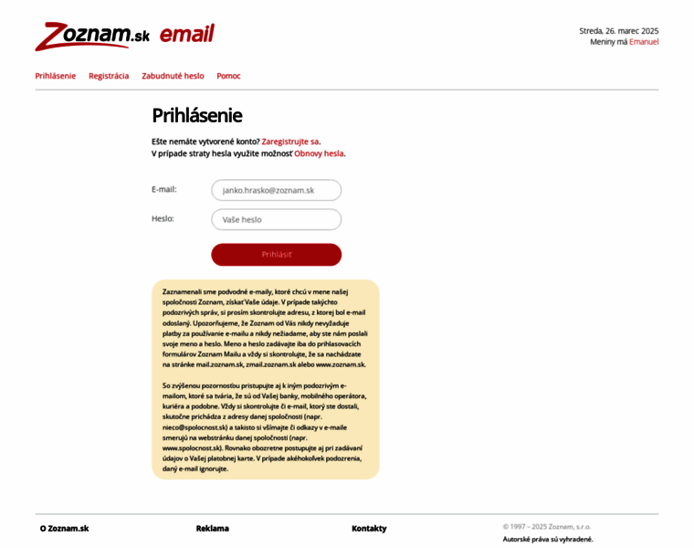 Mail.zoznam.sk thumbnail Mail.zoznam.sk thumbnail