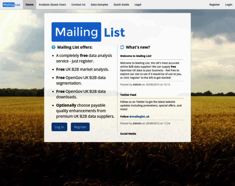 Mailing-list.co.uk thumbnail