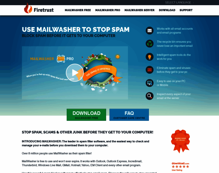 Mailwasher.net thumbnail