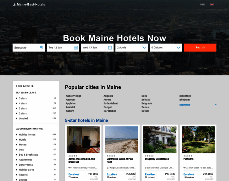 Maine-best-hotels.com thumbnail