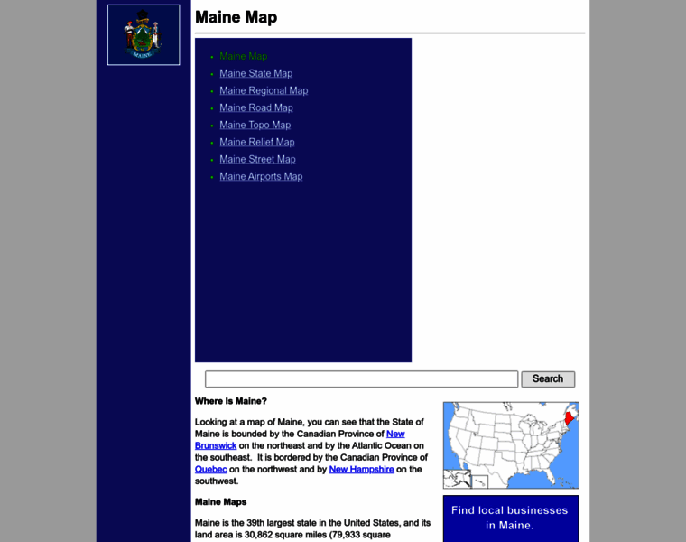 Maine-map.org thumbnail