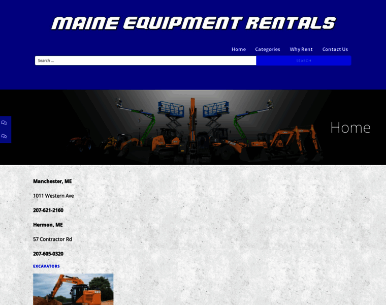 Maineequipmentrentals.com thumbnail