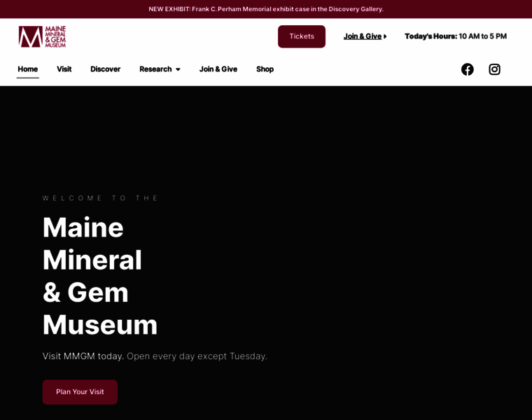 Mainemineralmuseum.org thumbnail