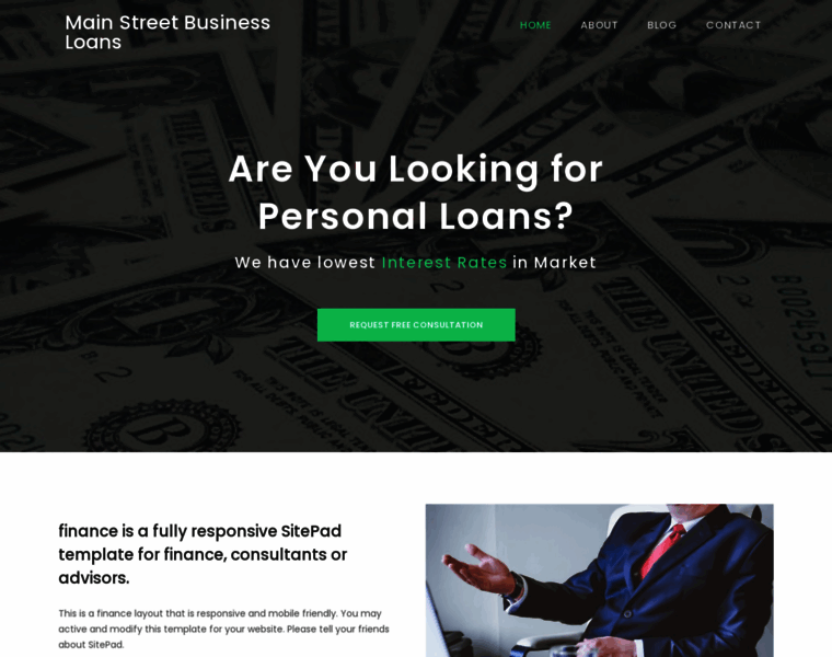 Mainstreetbusinessloans.com thumbnail