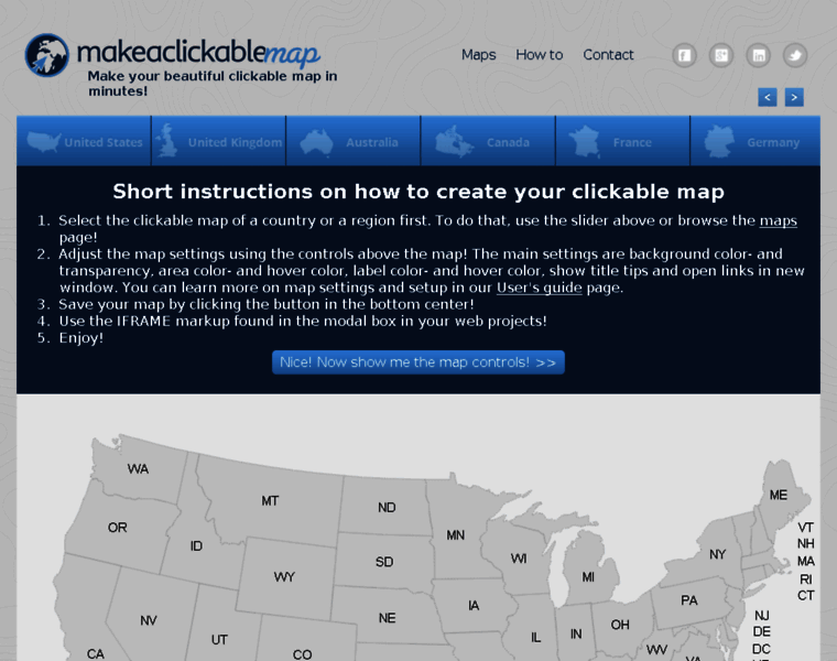 makeaclickablemap.com at WI. Make a Clickable Map