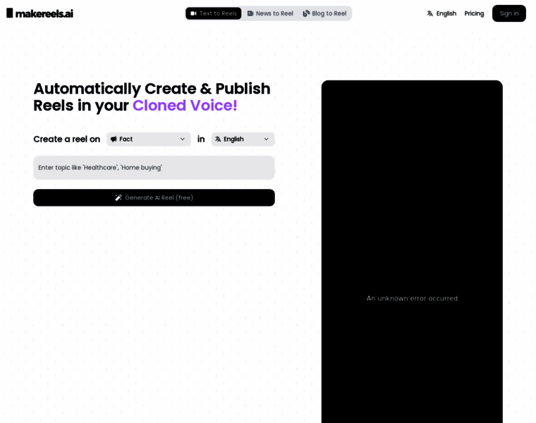 Makereels.ai thumbnail