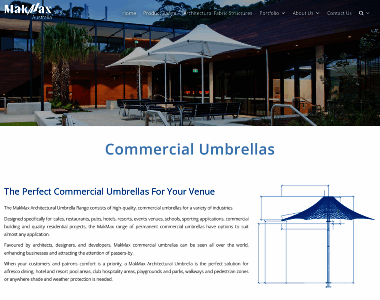 Makmax-umbrellas.com.au thumbnail
