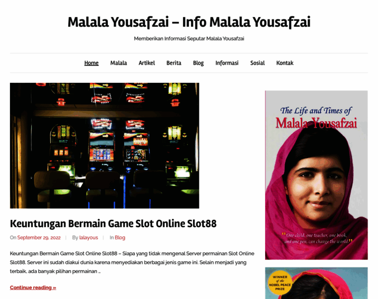 Malala-yousafzai.com thumbnail