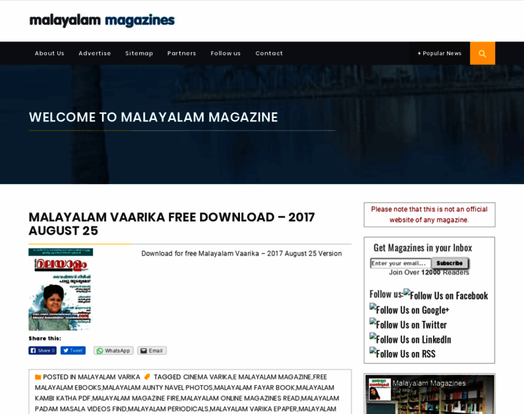Malayalammagazine.com thumbnail