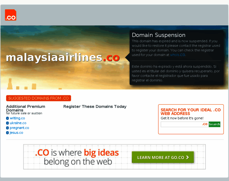 Malaysiaairlines.co thumbnail