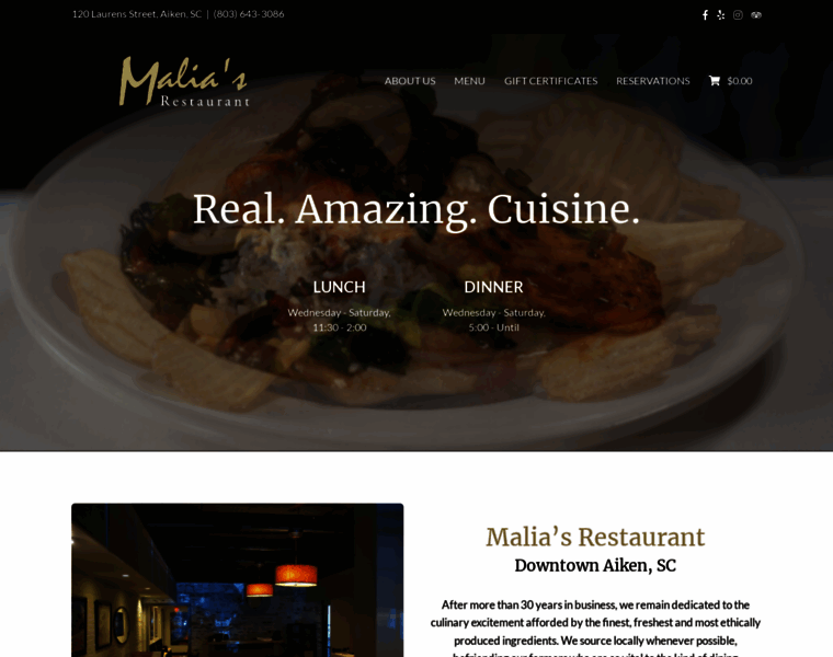 Maliasrestaurant.com thumbnail