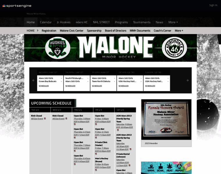 Maloneminorhockey.com thumbnail