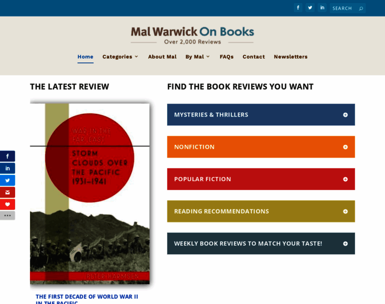 Malwarwickonbooks.com thumbnail