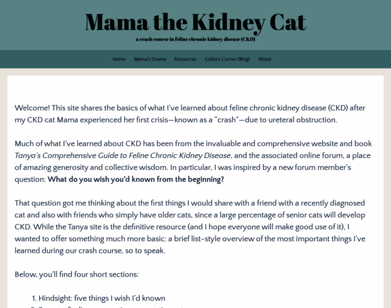 Mamathekidneycat.com thumbnail