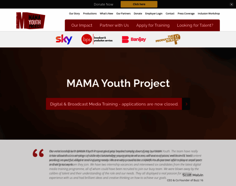 Mamayouthproject.org.uk thumbnail
