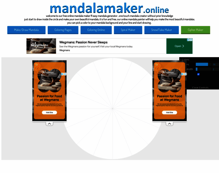 Mandalamaker.online thumbnail