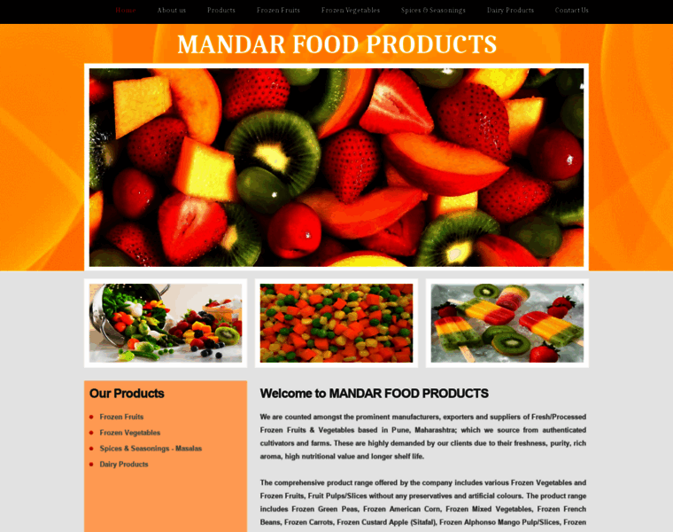 Mandarfoodproducts.com thumbnail