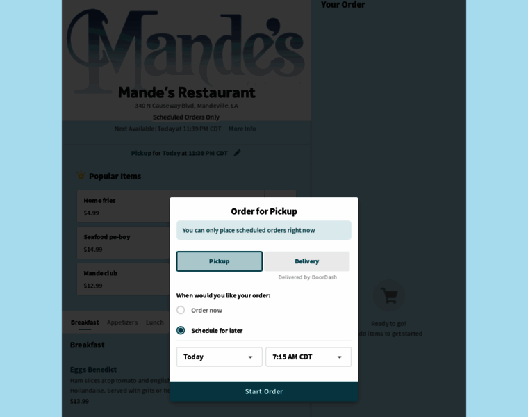 Mandesrestaurant.com thumbnail