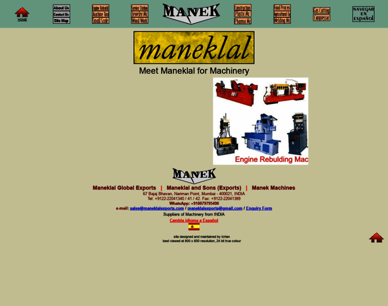 Maneklalexports.com thumbnail