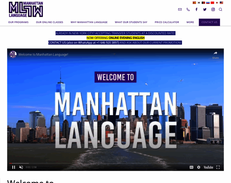 Manhattanlanguage.com thumbnail