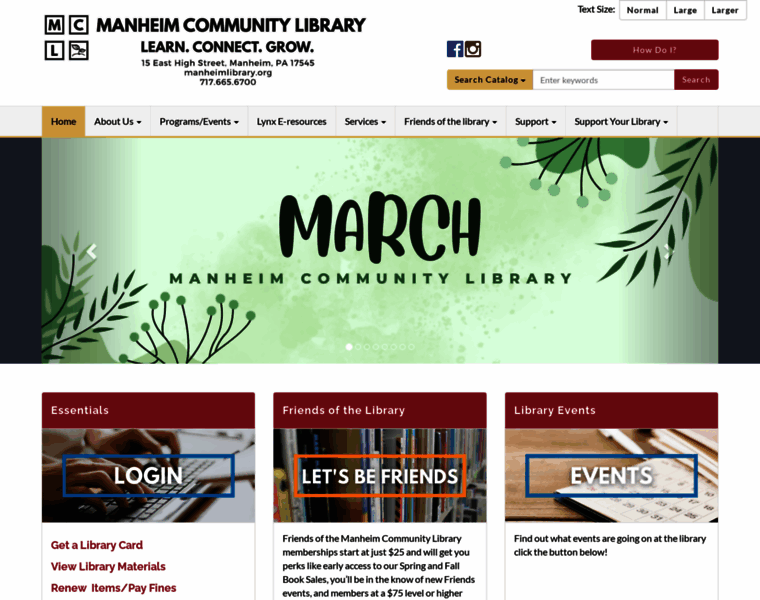 Manheimlibrary.org thumbnail