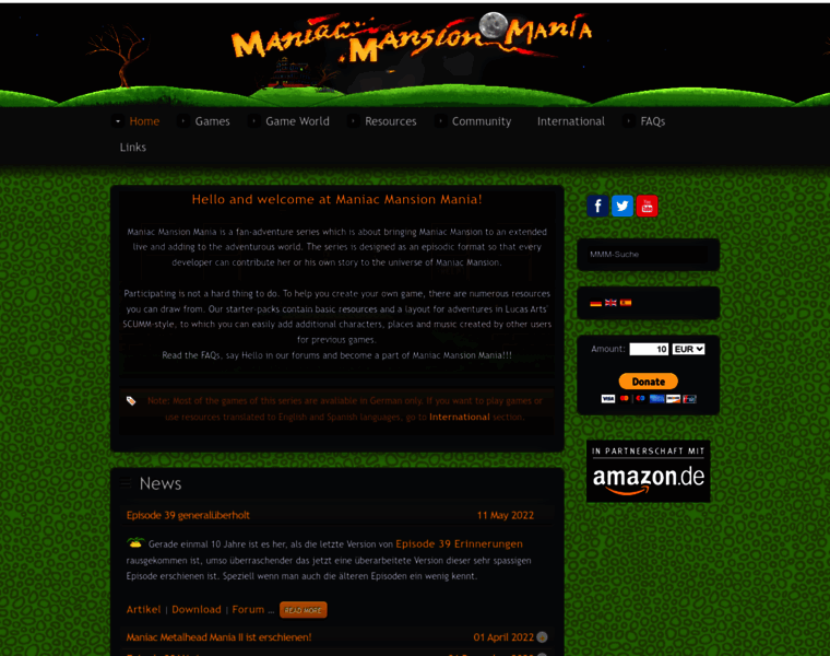 Maniac-mansion-mania.com thumbnail