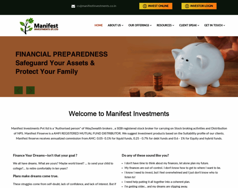 Manifestinvestments.co.in thumbnail