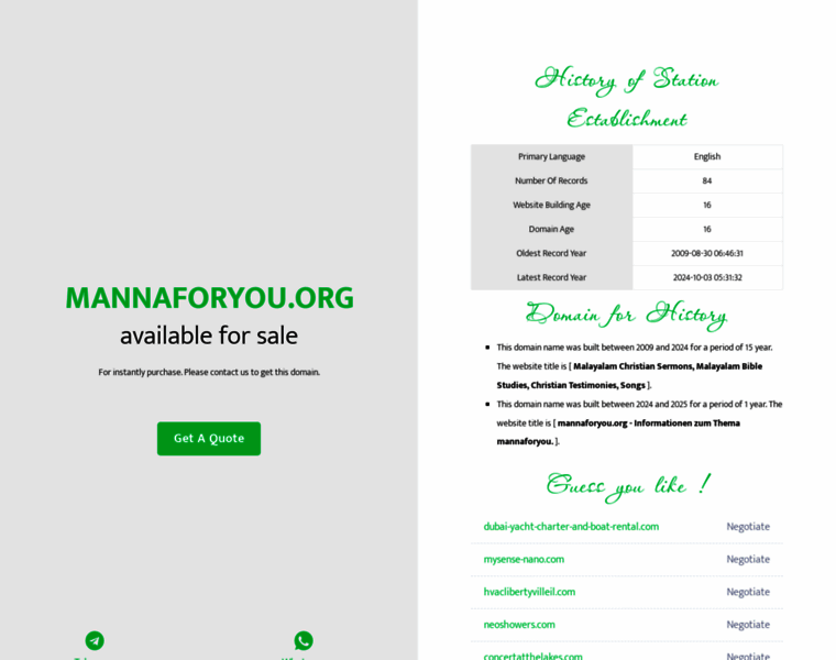 Mannaforyou.org thumbnail Mannaforyou.org thumbnail