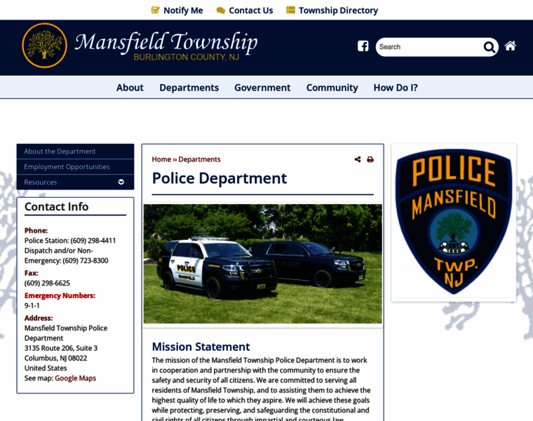 Mansfieldpd.org thumbnail