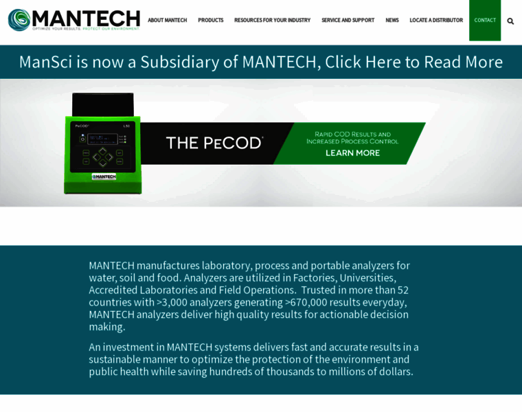 Mantech-inc.com thumbnail