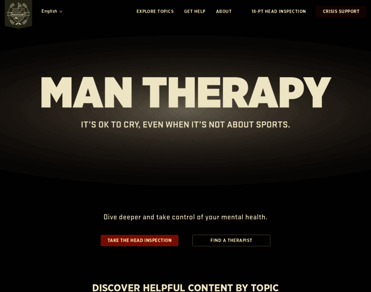 Mantherapy.org thumbnail