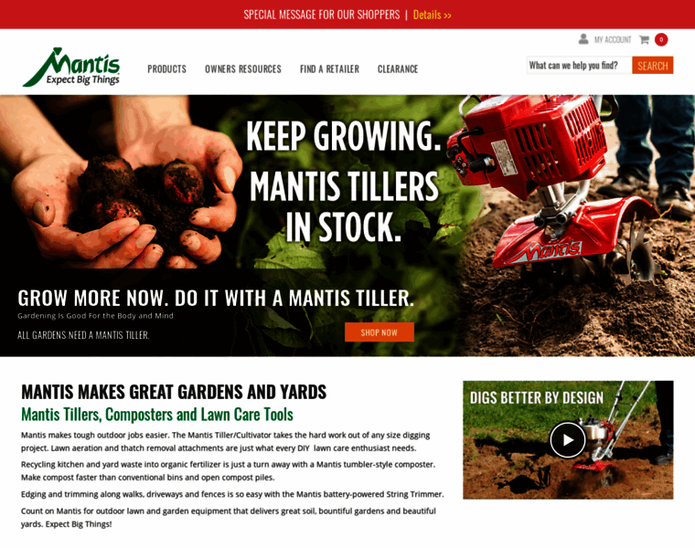 Mantisgardentools.com thumbnail