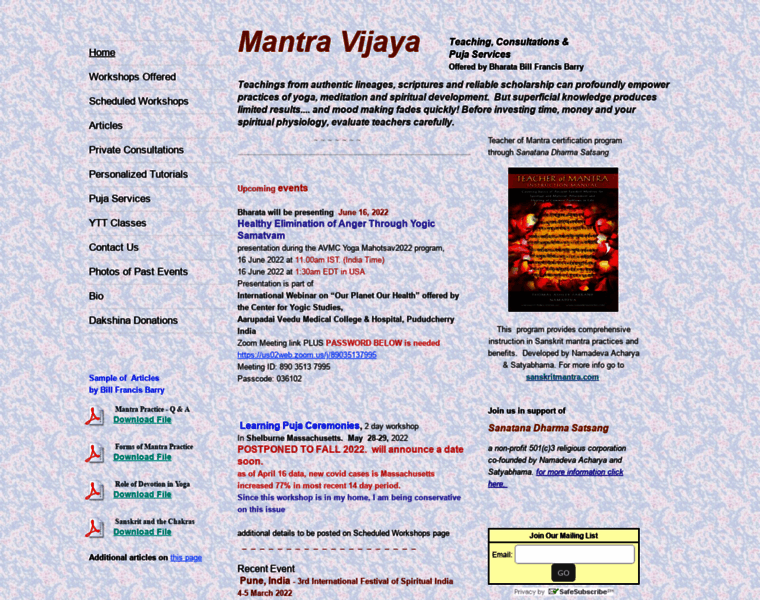 Mantravijaya.com thumbnail