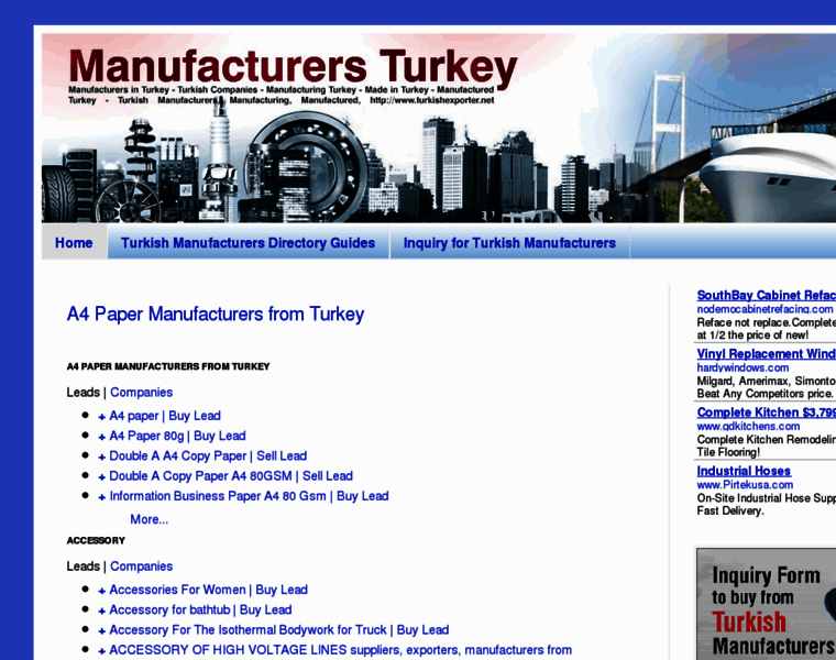 Manufacturersinturkey.net thumbnail