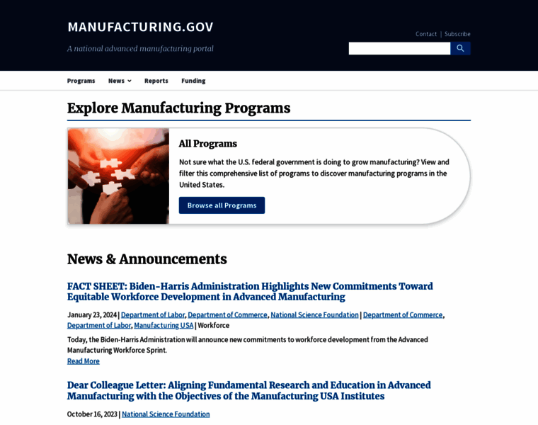Manufacturing.gov thumbnail