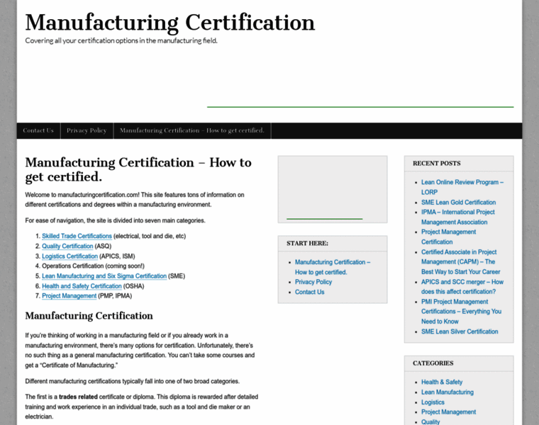 Manufacturingcertification.com thumbnail