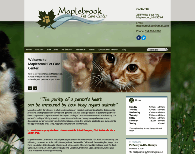 Maplebrookpet.com thumbnail