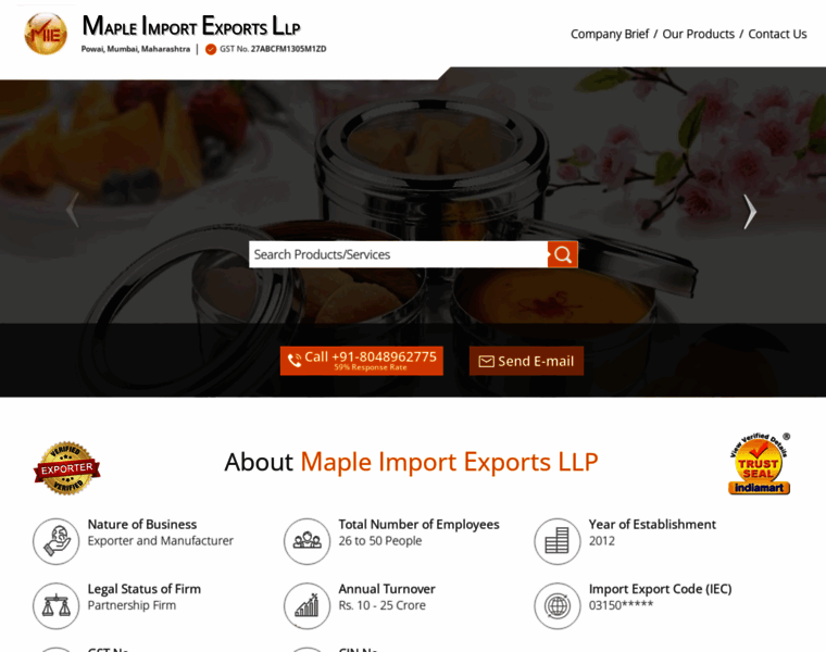 Mapleexports.co.in thumbnail