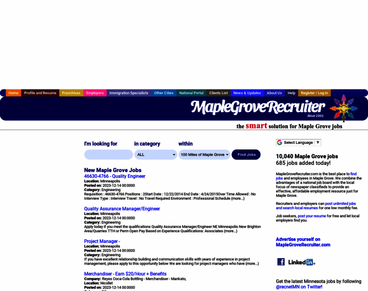 Maplegroverecruiter.com thumbnail