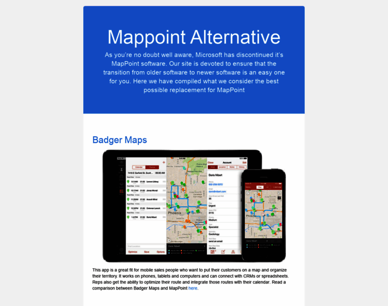 Mappoint-alternative.com thumbnail