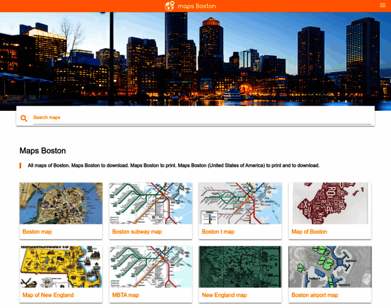 Maps-boston.com thumbnail