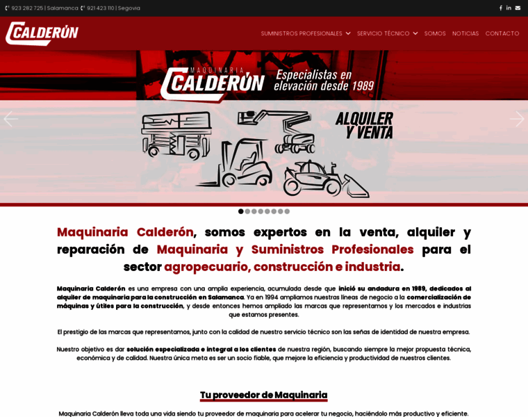Maquinariacalderon.com thumbnail