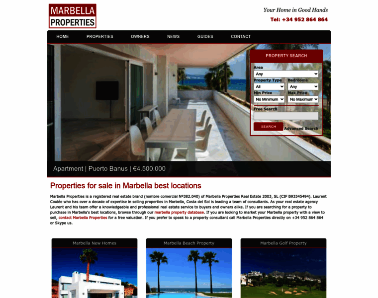 Marbellaproperties.com thumbnail