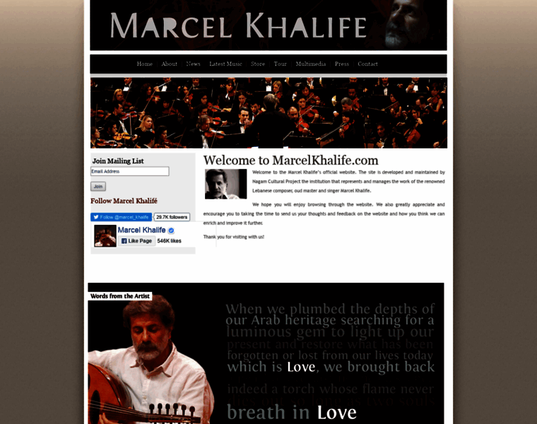 Marcelkhalife.com thumbnail