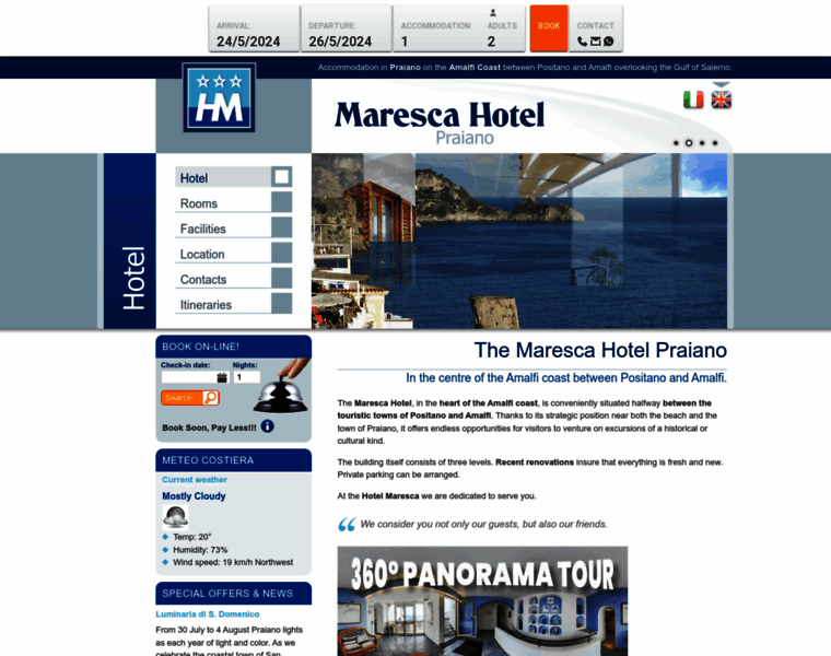 Marescahotelpraiano.com thumbnail